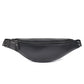 Sigrid Smooth Black Leather Waist Bag | Smooth Black Leather Fanny Pack-1