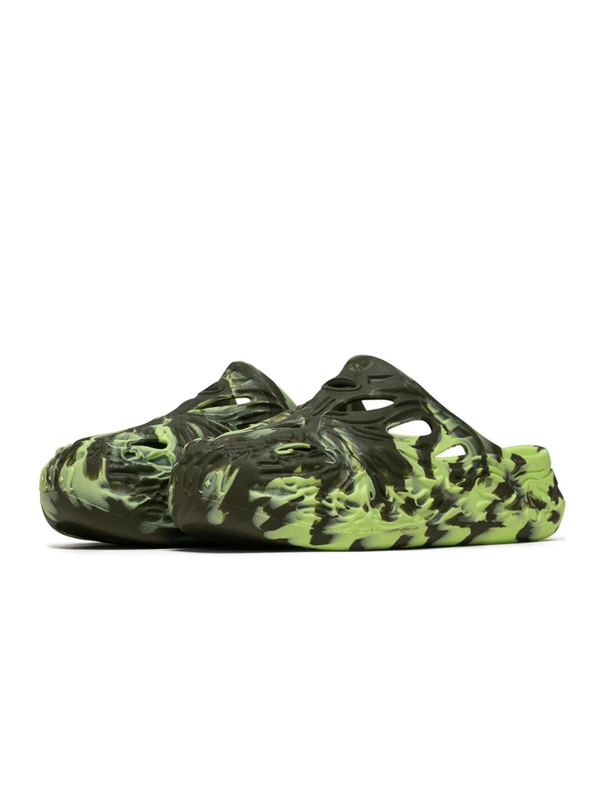 Denim Exchange Puma MB.04 basketball slides in dark olive, men's footwear side view
