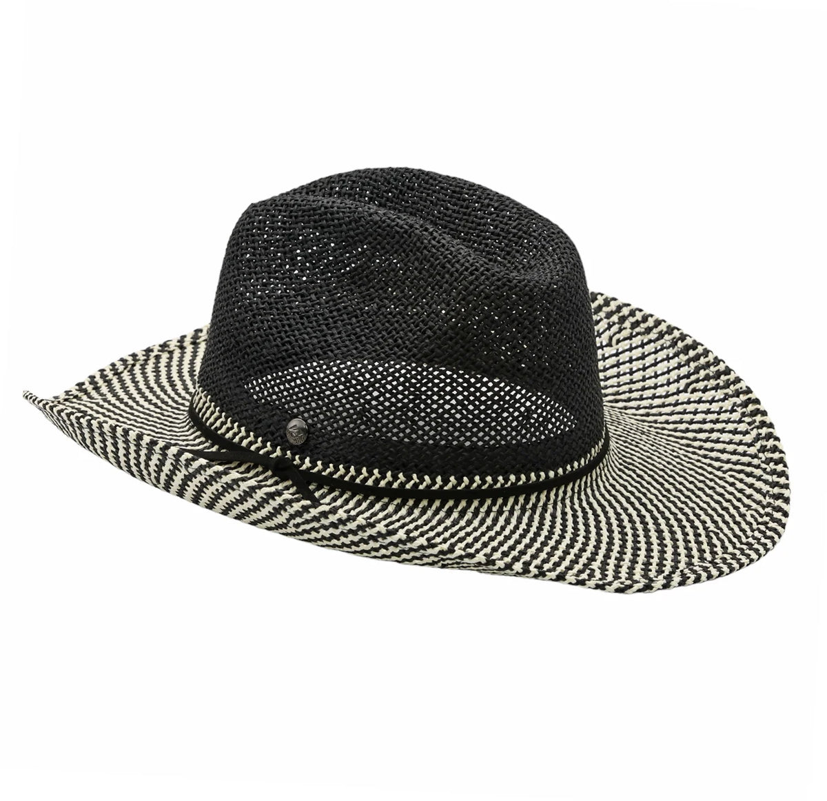 Peter Grimm Sofia straw cowboy hat by HatCountry, natural woven design with curved brim and pinched crown