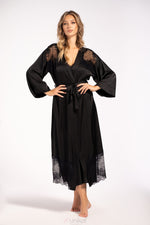 Unikat Oriana Soft Satin Long Sleeve Bathrobe-0