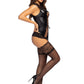 Beauty Night Raven Soft Bustier Garter & String Set