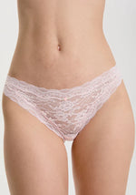 Blush Rosette Pink Soft Mesh Lace Bikini-0