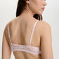Blush Rosette Pink Soft Mesh Lace Bralette-1