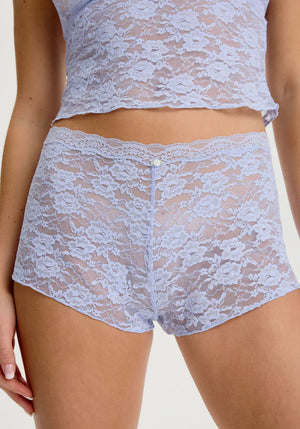 Soft Mesh Lace Shorts Blush Rosette Lavande-0