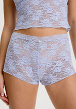 Blush Rosette Lavande Soft Mesh Lace Shorts-0