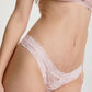 Blush Rosette Pink Soft Mesh Lace Thong-2