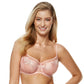 Gorteks Mable Pink See-Through Embroidery Balconette Bra
