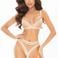 Soft Sheer Mesh Balconette Bra Axami Stripe Nude-4