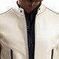 Sonny white Leather Jacket - Men Leather Jacket white