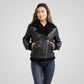 Chelsea Women's Leather Jacket Faux Shearling