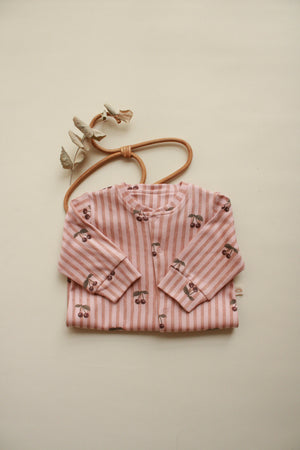 Cherry Striped Onesie