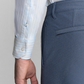 Leader Non-Iron Stripe // Dashed Blue