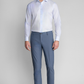 Leader Non-Iron Stripe // Dashed Blue