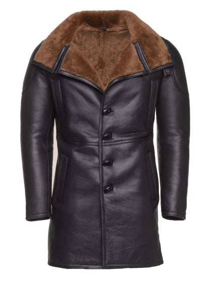 Real Shearling Trench Coat Inspired by Ryan Gosling’s Blade Runner 2049