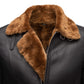 Classic Ginger Brown B3 Bomber Aviator Shearling Jacket