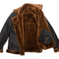 Classic Ginger Brown B3 Bomber Aviator Shearling Jacket