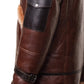 Esa Brown Bomber Sheepskin Shearling Jacket with Large Pockets