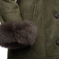 Caitlan’s Shearling Sheepskin Long Coat with Fox Fur Trim