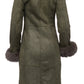 Caitlan’s Shearling Sheepskin Long Coat with Fox Fur Trim
