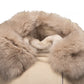 Gracies Hooded Sheepskin Shearling Jacket with Fox Fur