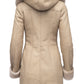 Gracies Hooded Sheepskin Shearling Jacket with Fox Fur