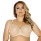 Sheer Lace Full Figure Bra Aurora Beige-2