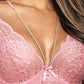 Sheer Lace Longline Bra Axami Rose Shadow-2