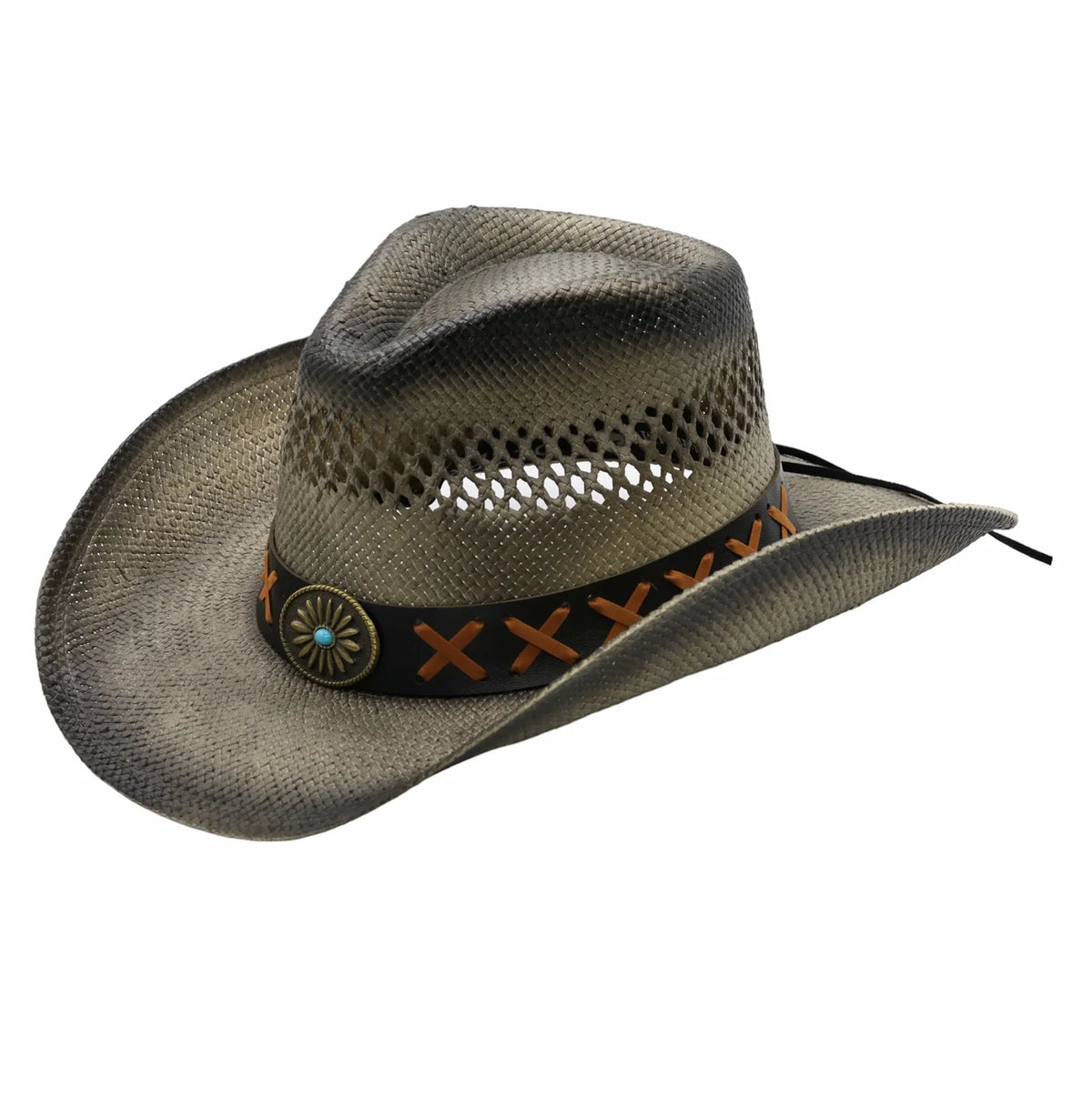 Peter Grimm Sunshine straw cowboy hat by HatCountry with a classic woven design and curved brim