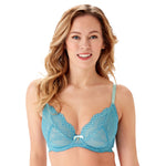 Gossard Superboost Lace Sheer Plunge Bra Ocean Blue-0