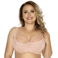 Sheer Lace Full Figure Bra Demeter Pink-3