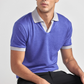 Short Sleeve Sweater Polo Contrast | Cobalt