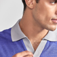 Short Sleeve Sweater Polo Contrast | Cobalt