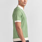 Short Sleeve Sweater Polo Contrast | Moss