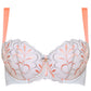 Samanta Sweet Gray Sheer Mesh Embroidered Balconette Bra-2