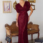 Amoris T101 Greek Style Long Sequin V-Neckline Gown