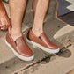 CALTO - T1023 - 2.6 Inches Taller (Coffee Brown) - Lightweight Nappa Leather Loafer
