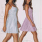 Amoris T103 Short A-Line Glitter Satin Scoop Neckline Dress
