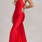 Nox Anabel T1138 Feather Shoulder Long Mermaid Gown