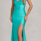 Nox Anabel T1139 Floor Length Fitted Satin Strapless Sweetheart Dress