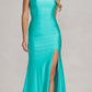 Nox Anabel T1139 Floor Length Fitted Satin Strapless Sweetheart Dress