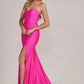 Nox Anabel T1139 Floor Length Fitted Satin Strapless Sweetheart Dress