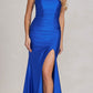 Nox Anabel T1139 Floor Length Fitted Satin Strapless Sweetheart Dress