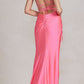 Nox Anabel T1140 Long Sheath Dress with High Leg Slit and Strappy Back