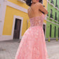 Nox Anabel T1332 Bell of the Ball Strapless A-Line Sequin Floral Dress