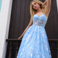 Nox Anabel T1332 Bell of the Ball Strapless A-Line Sequin Floral Dress
