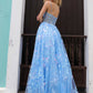 Nox Anabel T1332 Bell of the Ball Strapless A-Line Sequin Floral Dress