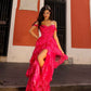 Nox Anabel T1335 Long A-Line Tiered Skirt Lace Applique Sweetheart Dress