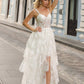 Nox Anabel T1335 Long A-Line Tiered Skirt Lace Applique Sweetheart Dress