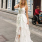 Nox Anabel T1335 Long A-Line Tiered Skirt Lace Applique Sweetheart Dress