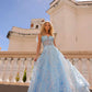 Nox Anabel T1336 Long A-Line Glitter Sequin Applique Corset Ball Gown